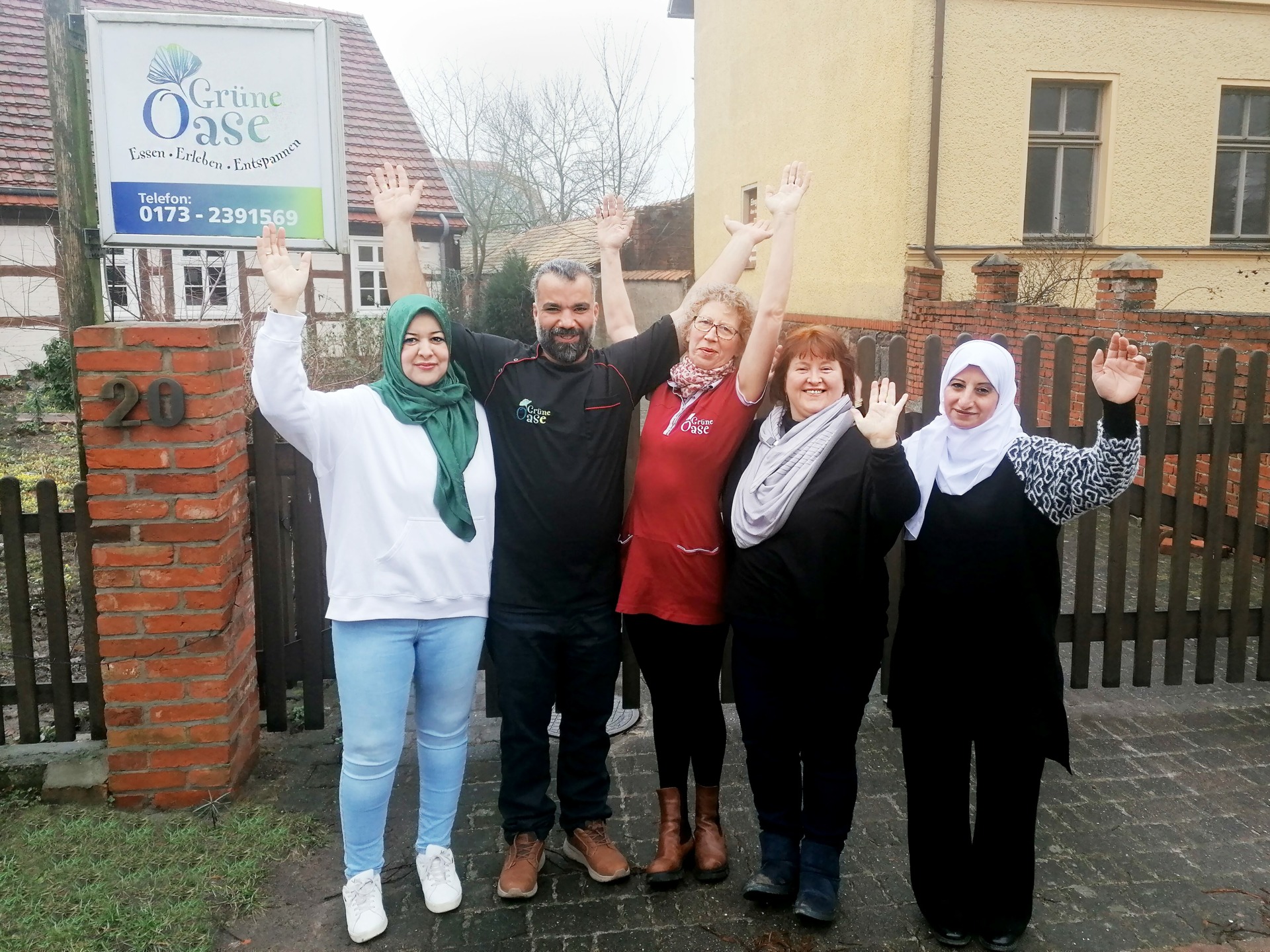 Das Team der "Grünen Oase" in Heiligengrabe OT Jabel nimmt Abschied vom regelmäßigen Restaurantbetrieb